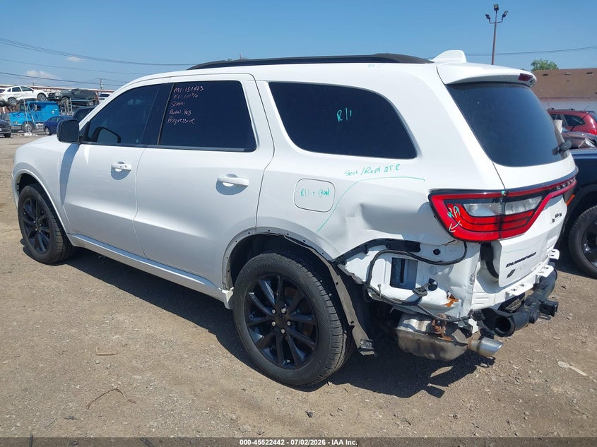 Vin: 1c4rdjdg9jc115611, lot: 46020658, dodge durango gt awd 20183