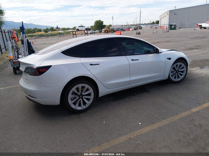 2022 TESLA MODEL 3 auction photo 4