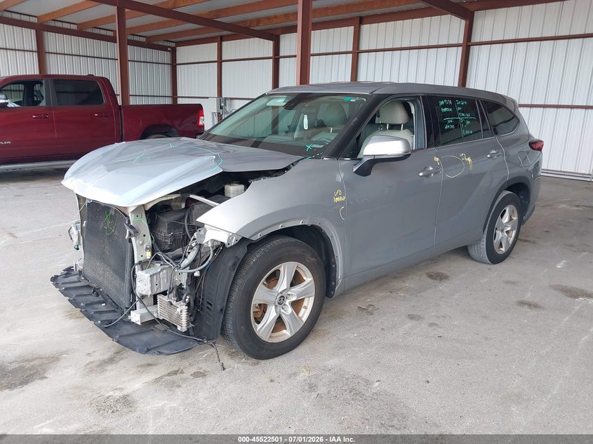 Vin: 5tdzzrah4ls009193, lot: 46020717, toyota highlander le 20202