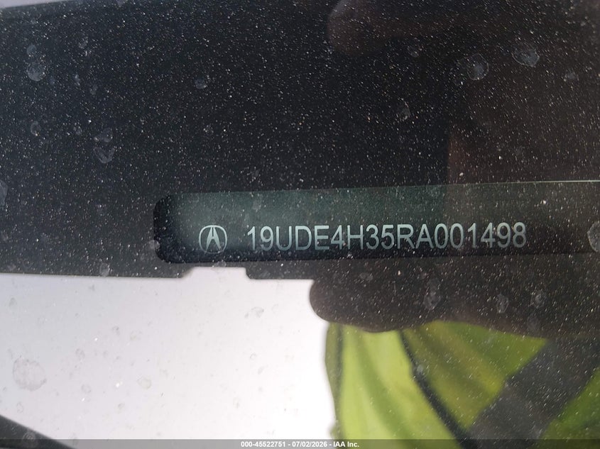 2024 Acura Integra A-Spec VIN: 19UDE4H35RA001498 Lot: 45522751