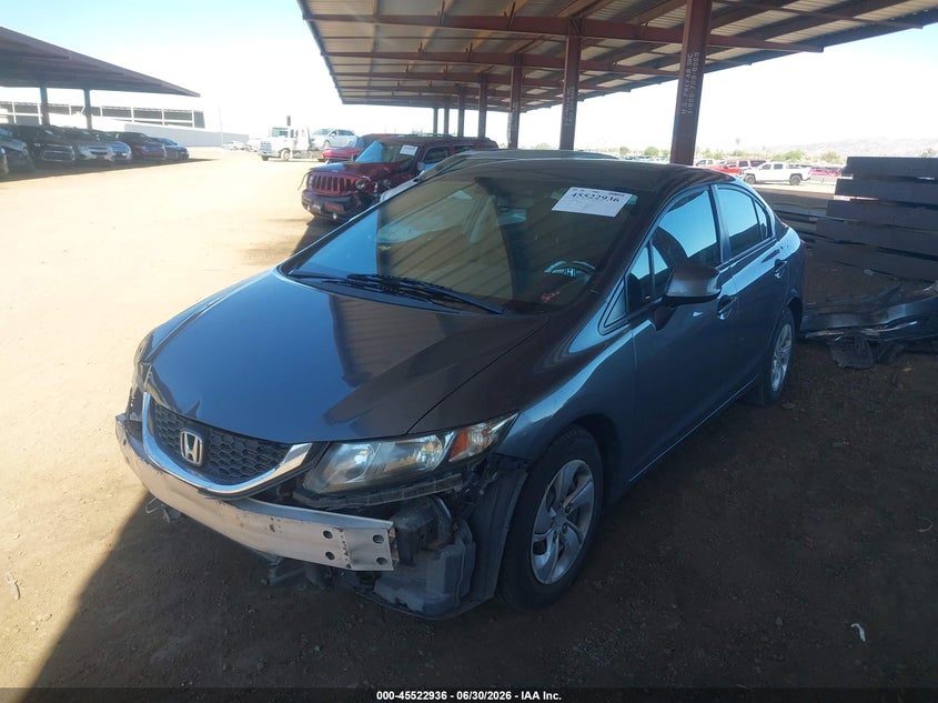 2013 Honda Civic, Неизвестно, IAAI, VIN 2HGFB2F51DH508113 — фото 2