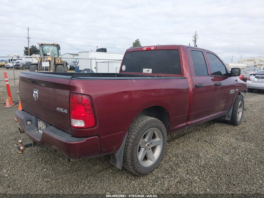 Vin: 1c6rr7ft4hs587947, lot: 46021209, ram 1500 express  4x4 6'4 box 20174