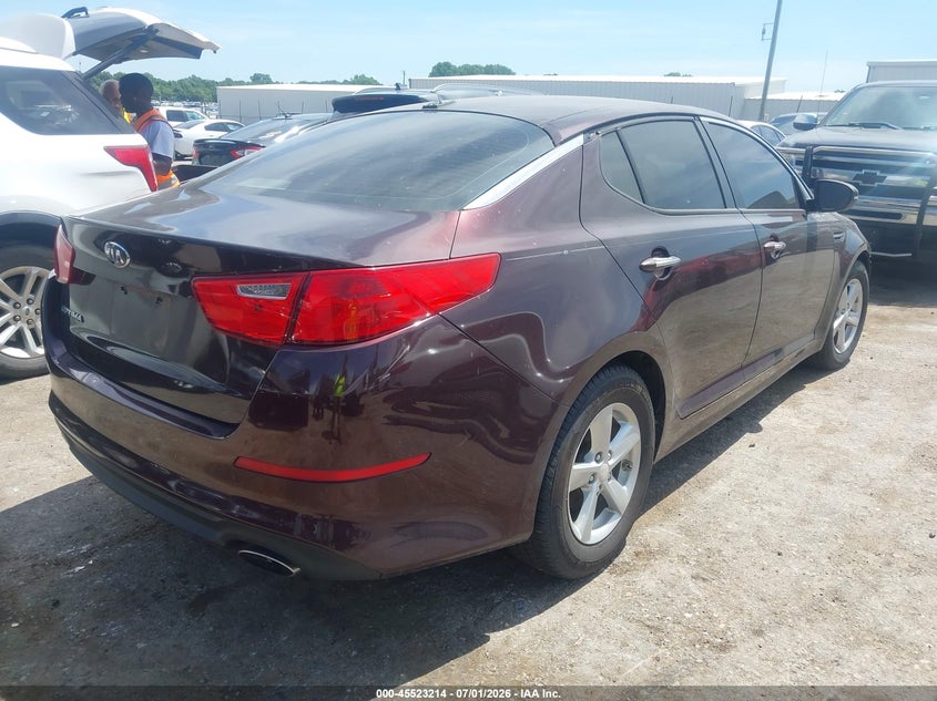 Vin: 5xxgm4a7xeg259185, lot: 46021430, kia optima lx 20144