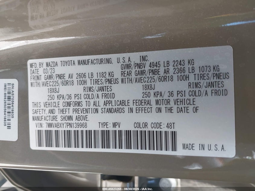 2023 Mazda Cx-50 2.5 Turbo Meridian Edition VIN: 7MMVABXY7PN139968 Lot: 45523265