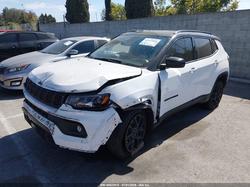 Vin: 3c4njdbn2pt529563, lot: 46021631, jeep compass altitude 4x4 20232