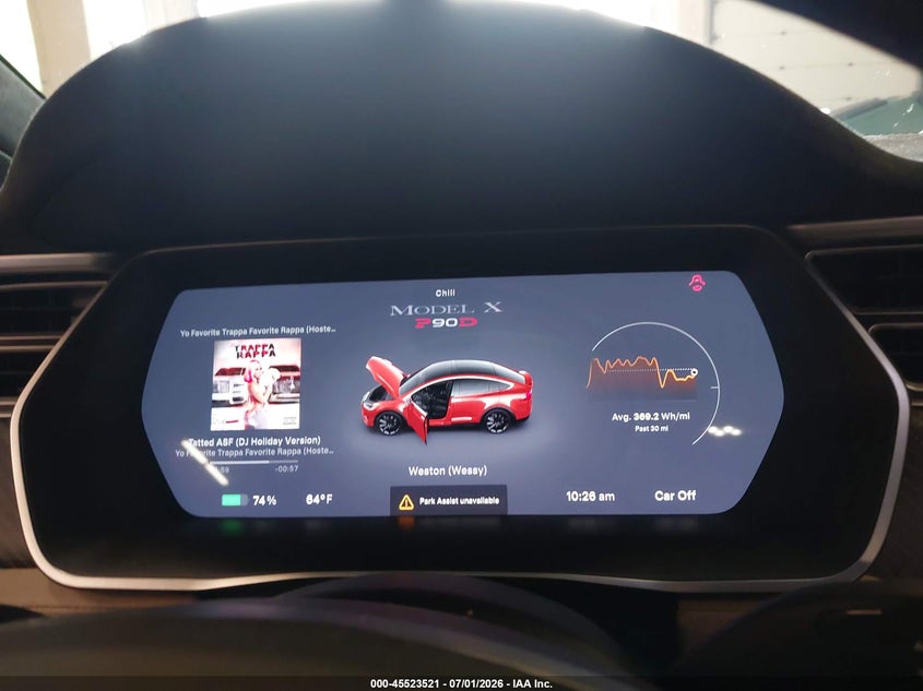2016 TESLA MODEL X auction photo 7