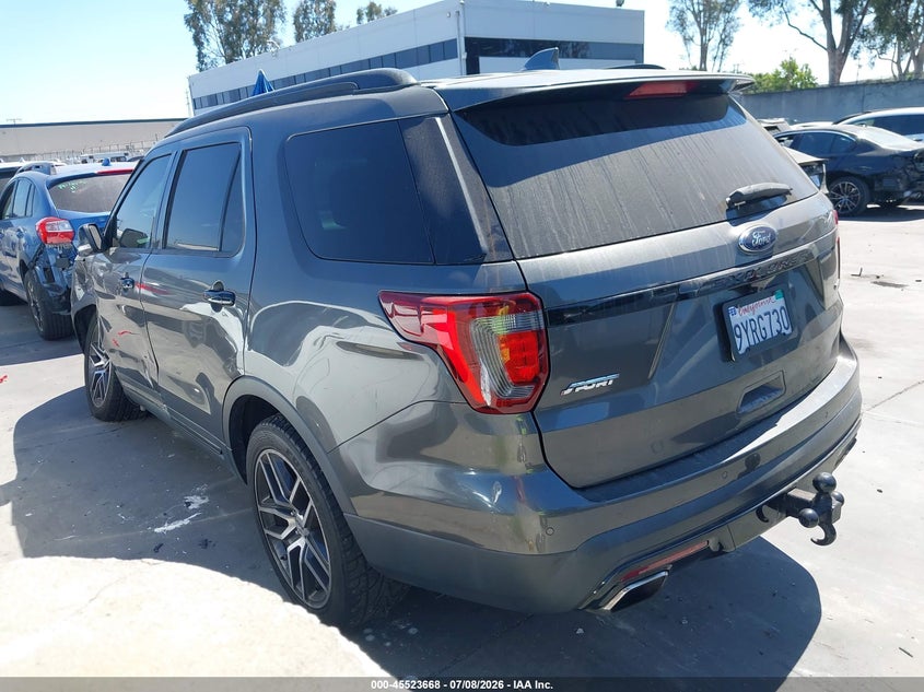 Vin: 1fm5k8gt7ggb95669, lot: 46021884, ford explorer sport 20163