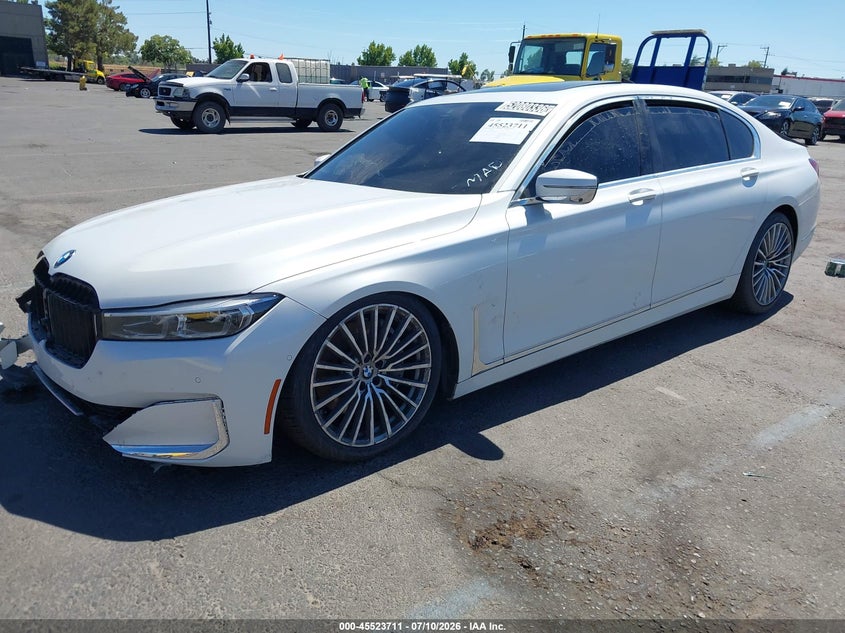 Vin: wba7u2c08ncg91195, lot: 46021927, bmw 750 i xdrive 20222