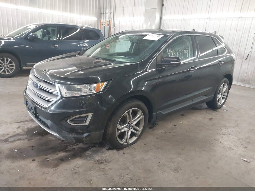 Vin: 2fmtk4k96fbb10113, lot: 46022015, ford edge titanium 20152