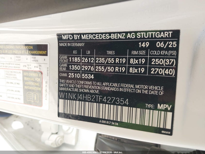 2026 Mercedes-Benz Glc 300 Coupe 4Matic VIN: W1NKJ4HB2TF427354 Lot: 45523861