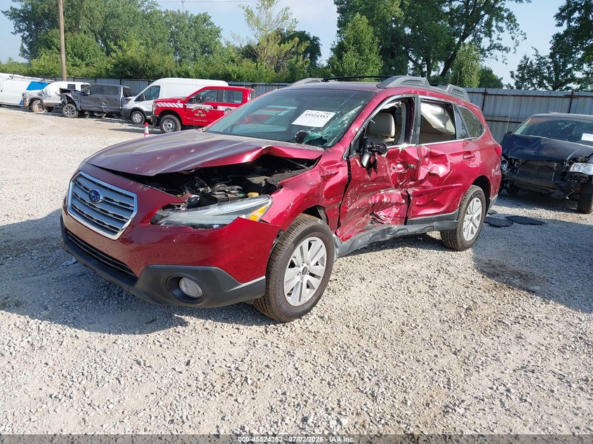 Vin: 4s4bsbcc5f3321670, lot: 46022597, subaru outback 2.5i premium 20152