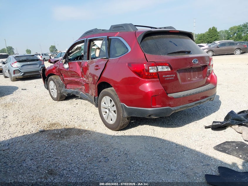 Vin: 4s4bsbcc5f3321670, lot: 46022597, subaru outback 2.5i premium 20153