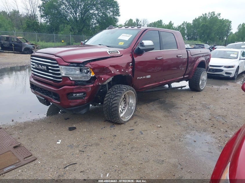 Vin: 3c6ur5pl0mg553177, lot: 46022686, ram 2500 limited longhorn  4x4 6'4 box 20212