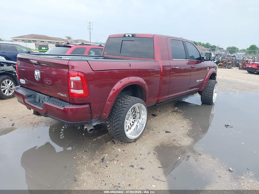 Vin: 3c6ur5pl0mg553177, lot: 46022686, ram 2500 limited longhorn  4x4 6'4 box 20214
