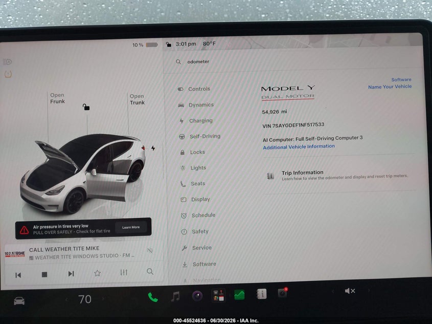 2022 TESLA MODEL Y auction photo 7