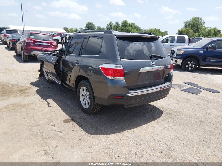 Vin: 5tdbk3eh1bs079648, lot: 46023087, toyota highlander se v6 20113