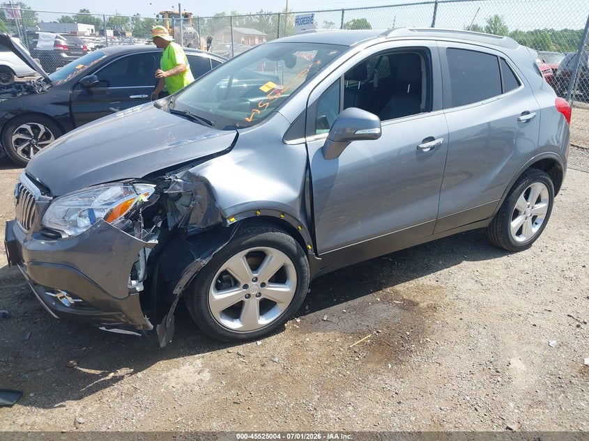 Vin: kl4cjcsb2fb104989, lot: 46023248, buick encore leather 20152