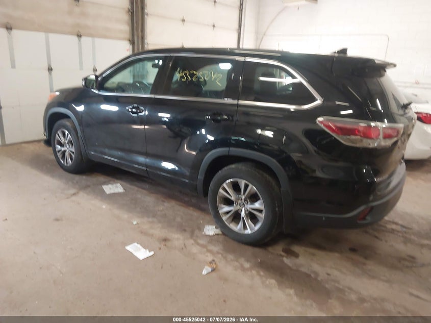 Vin: 5tdbkrfh9gs278150, lot: 46023286, toyota highlander le plus v6 20163
