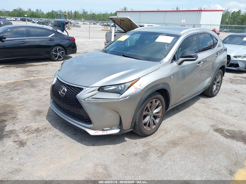 Vin: jtjyarbz5h2080005, lot: 46023420, lexus nx 200t f sport 20172
