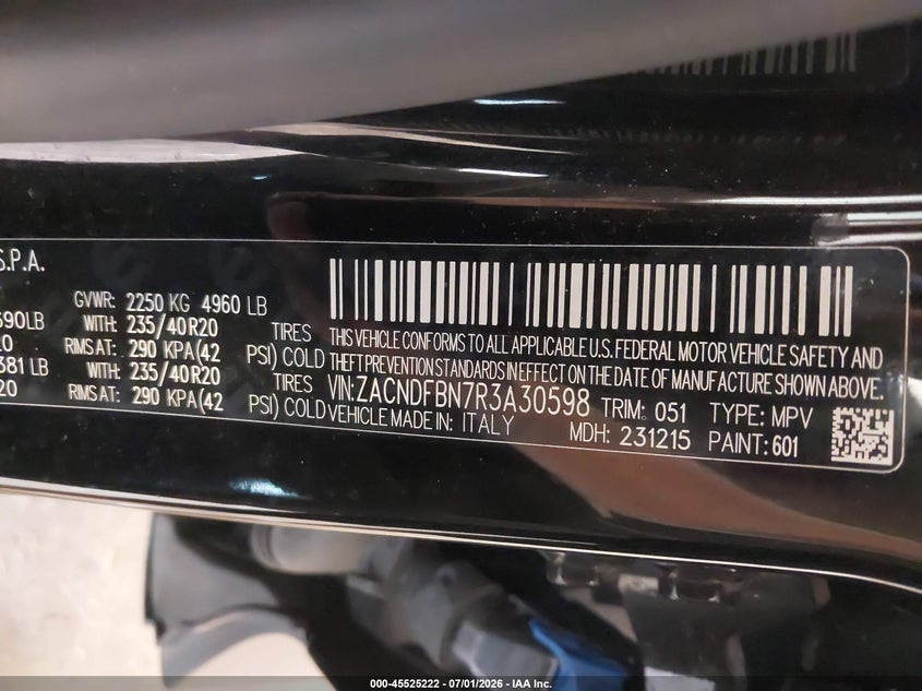 2024 Dodge Hornet Gt Plus Awd VIN: ZACNDFBN7R3A30598 Lot: 45525222