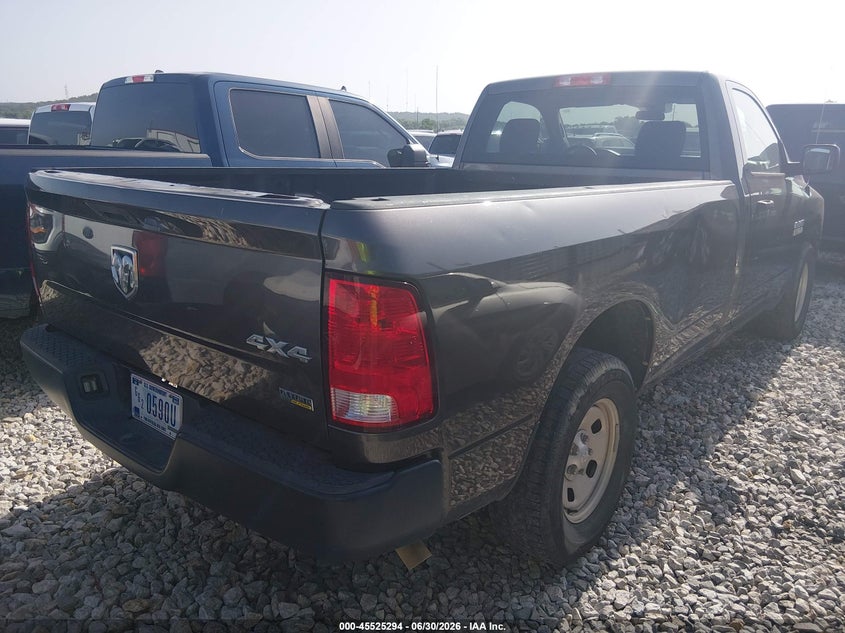 Vin: 3c6jr7dg9hg675399, lot: 46023538, ram 1500 tradesman  4x4 8' box 20174