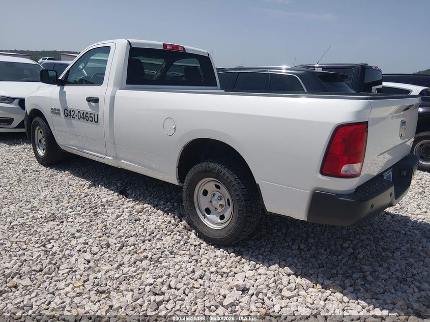 Vin: 3c6jr6dg7hg708183, lot: 46023632, ram 1500 tradesman  4x2 8' box 20173