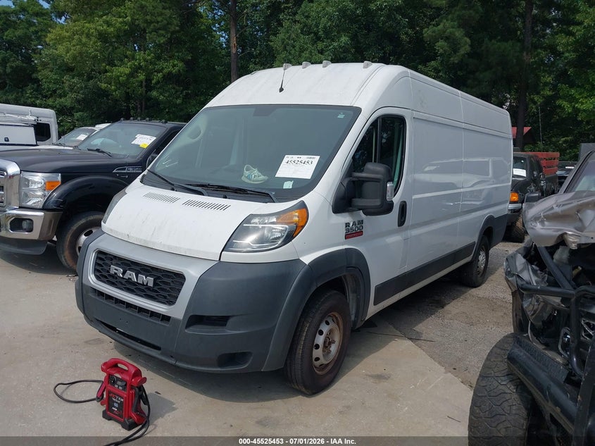 Vin: 3c6mrvjg7me532740, lot: 46023697, ram promaster 3500 cargo van high roof 159 wb ext 20212