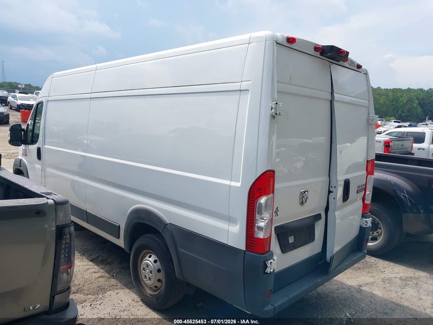 Vin: 3c6mrvjg7me532740, lot: 46023697, ram promaster 3500 cargo van high roof 159 wb ext 20213