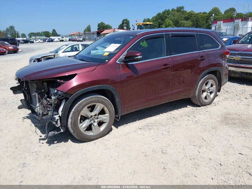 Vin: 5tddzrfh8js910597, lot: 46023799, toyota highlander limited 20182