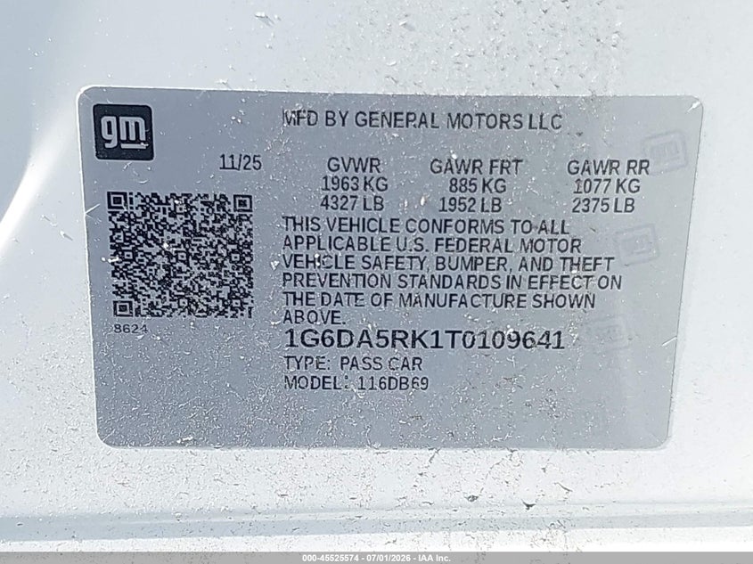 2026 CADILLAC CT4 SEDAN 2.0L I-4 DI, DOHC, VVT, TURBO, 237HP