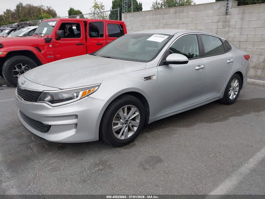 Vin: knagt4l30g5111452, lot: 46023928, kia optima lx 20162