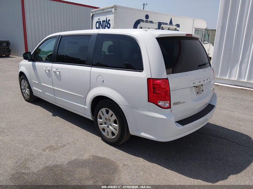 Vin: 2c4rdgbg8hr724180, lot: 46024361, dodge grand caravan se 20173