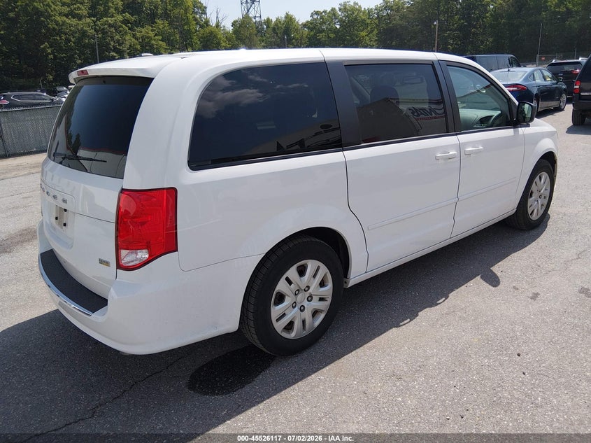Vin: 2c4rdgbg8hr724180, lot: 46024361, dodge grand caravan se 20174