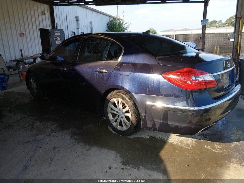 Vin: kmhgc4dd1cu193620, lot: 46024407, hyundai genesis 3.8 20123
