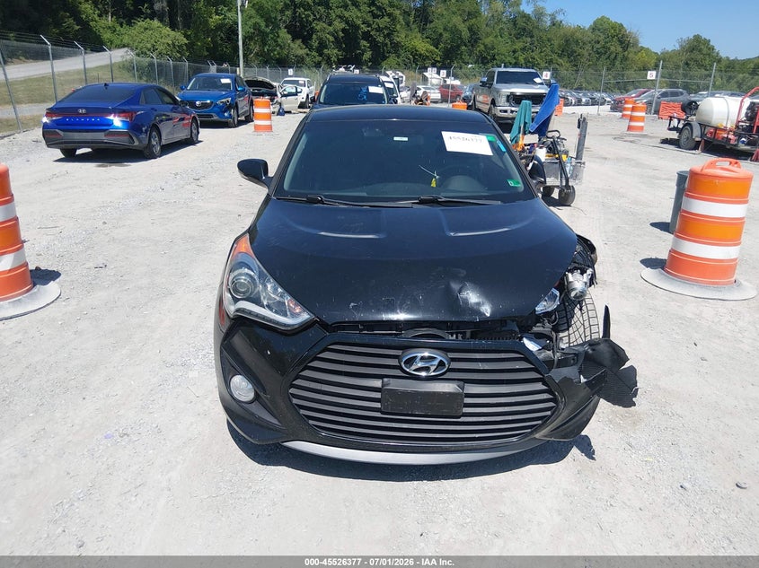 2014 Hyundai Veloster Turbo W/Black VIN: KMHTC6AEXEU191696 Lot: 45526377