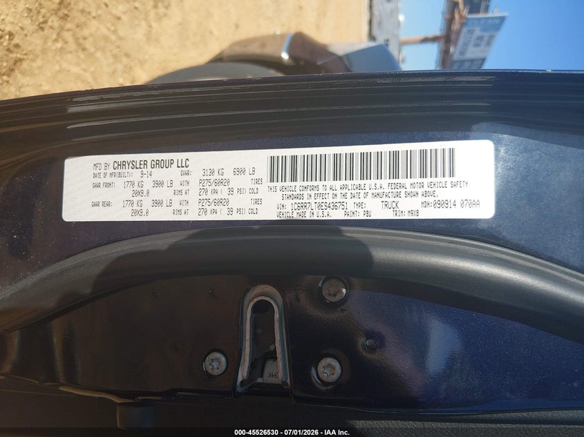 2014 RAM 1500 auction photo 7