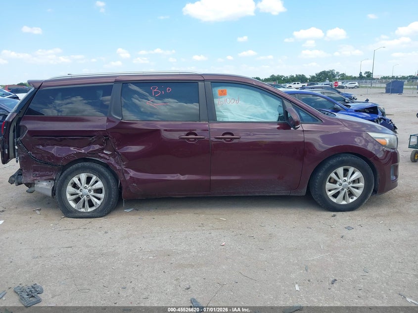 2015 Kia Sedona Lx VIN: KNDMB5C12F6040566 Lot: 45526620
