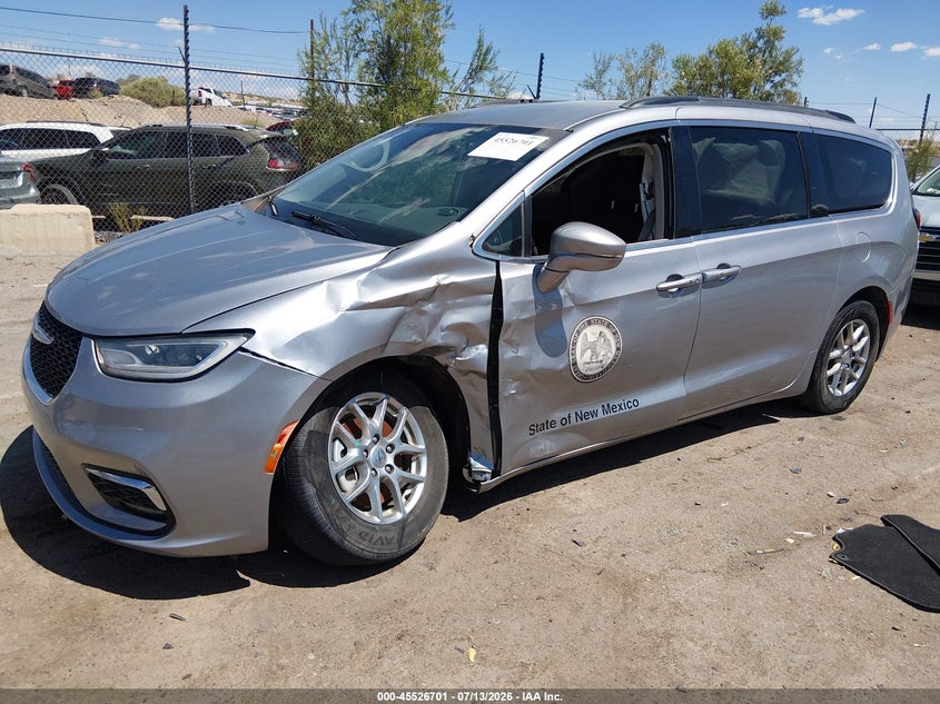 Vin: 2c4rc1fg7mr579461, lot: 46024945, chrysler pacifica touring 20212