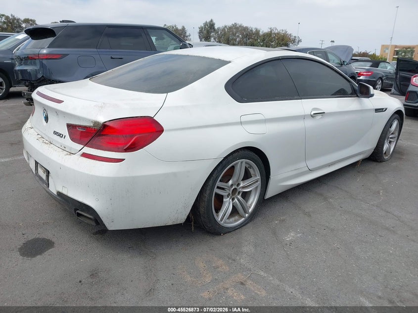 Vin: wbalx3c53cdv77472, lot: 46025117, bmw 650i 20124