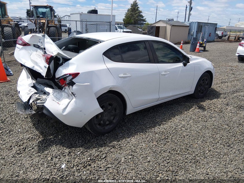 Vin: jm1bm1u79e1176458, lot: 46025197, mazda mazda3 i sport 20144