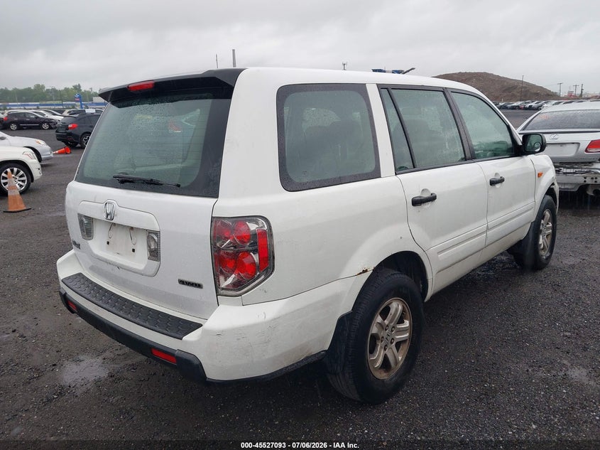 HONDA PILOT 2006 VIN 2HKYF18126H551451