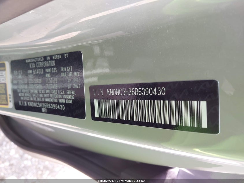 2024 Kia Carnival Mpv Ex VIN: KNDNC5H36R6390430 Lot: 45527176