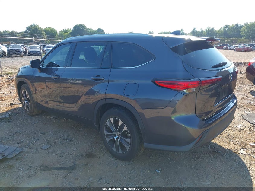 Vin: 5tdgzrah2ms527439, lot: 46025582, toyota highlander xle 20213