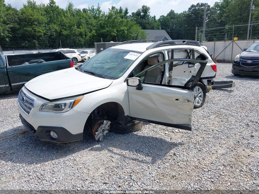 Vin: 4s4bsbfc9f3262750, lot: 46025875, subaru outback 2.5i premium 20152