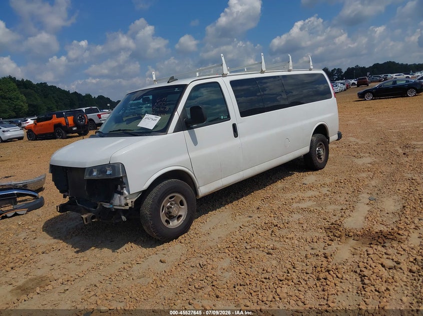 Vin: 1gazgpfp5m1215883, lot: 46025889, chevrolet express passenger rwd 3500 extended wheelbase lt 20212