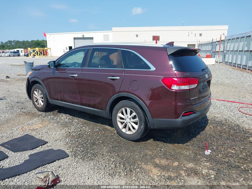 Vin: 5xypg4a37jg361067, lot: 46025927, kia sorento 2.4l lx 20183