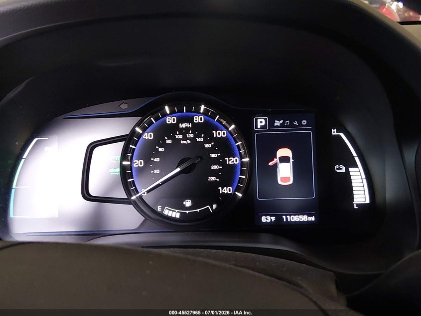 2017 Hyundai Ioniq Hybrid Blue VIN: KMHC65LC4HU022419 Lot: 45527965