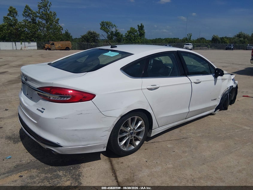 VIN 3FA6P0LU1HR355037 2017 FORD FUSION HYBRID SE