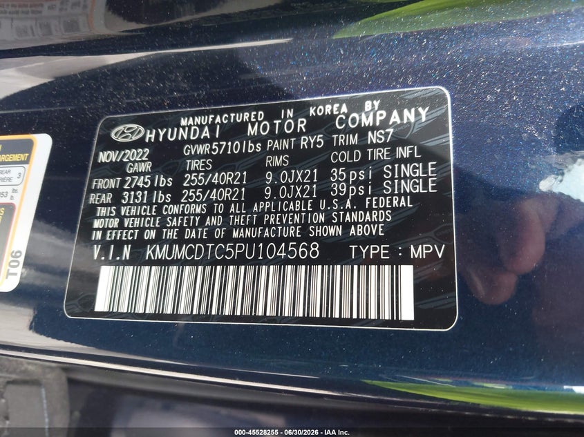 2023 Genesis Gv70 3.5T Awd Sport VIN: KMUMCDTC5PU104568 Lot: 45528255