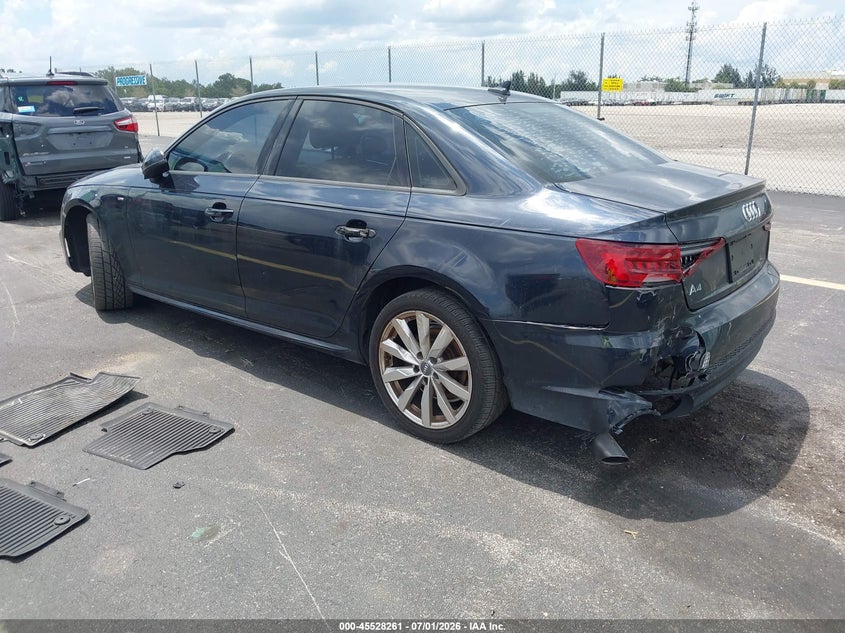 Vin: waukmaf40ja128471, lot: 46026505, audi a4 2.0t tech ultra premium/2.0t ultra premium 20183